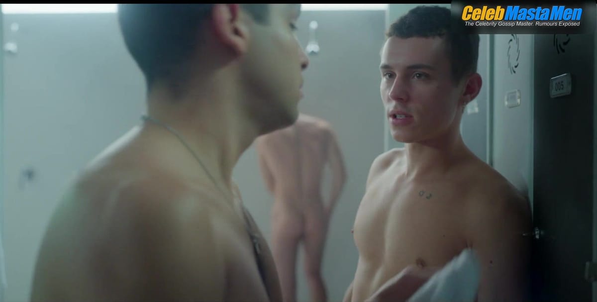 Omar Ayuso, Aron Piper and Manu Rios's Booty, Shirtless Scene in Elite