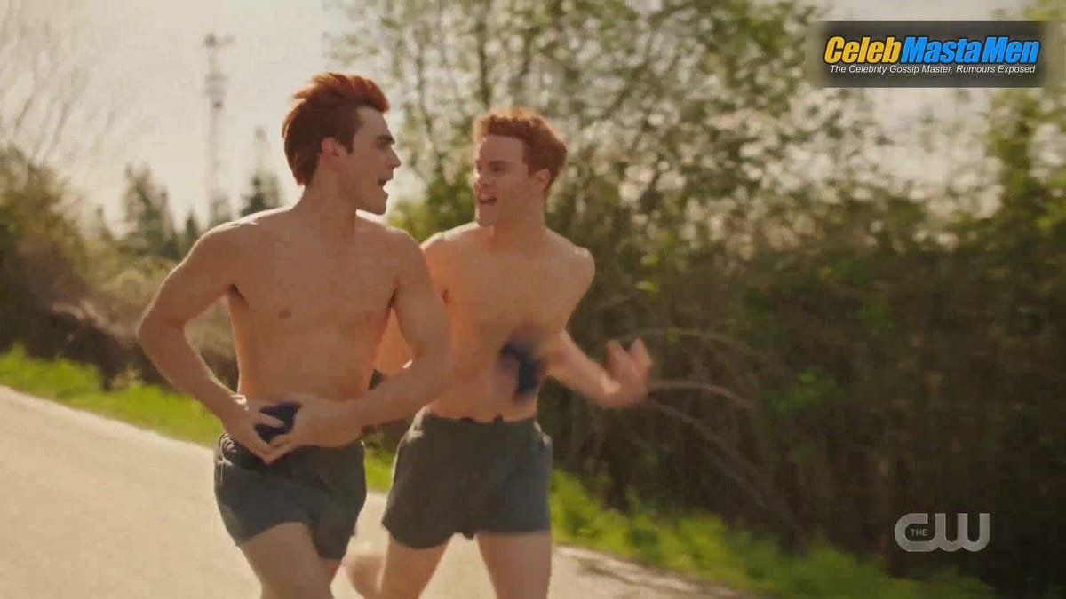 K.J. Apa and Nicholas Barasch Bare Chest Scene in Riverdale