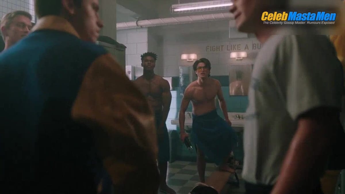 Charles Melton, K.J. Apa and Cole Sprouse Shirtless Scene from Riverdale